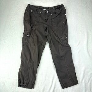 Style & Co Cargo Pants Womens 10P Petite Brown Straight Leg‎ Utility Cotton